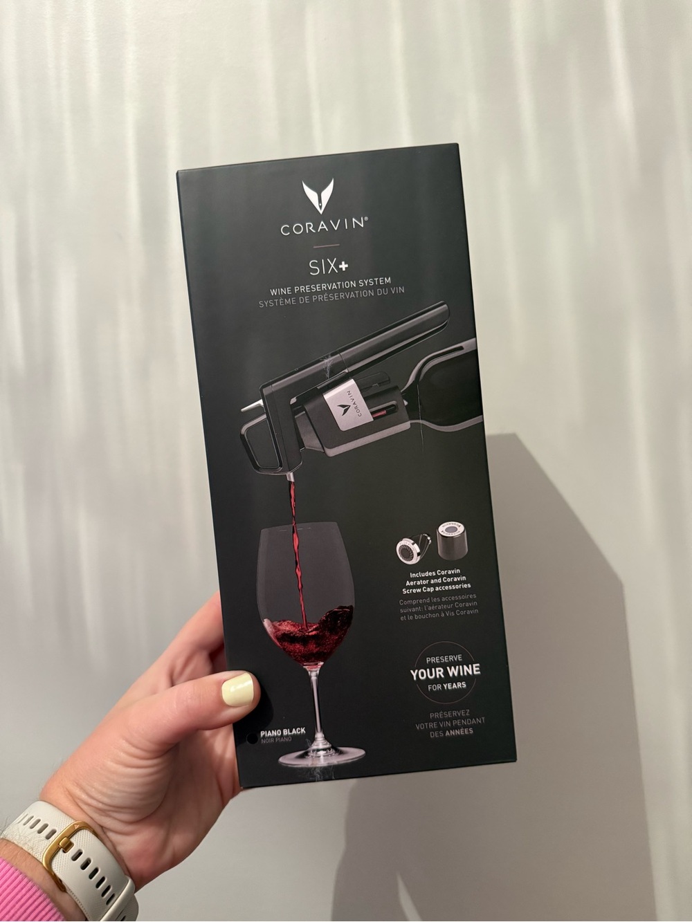 Coravin SIX+ Wine Preservation System — Piano Black